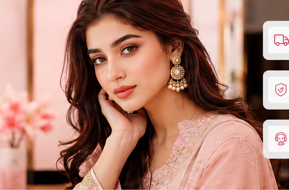 Pakistani beauty model for Glowara skincare