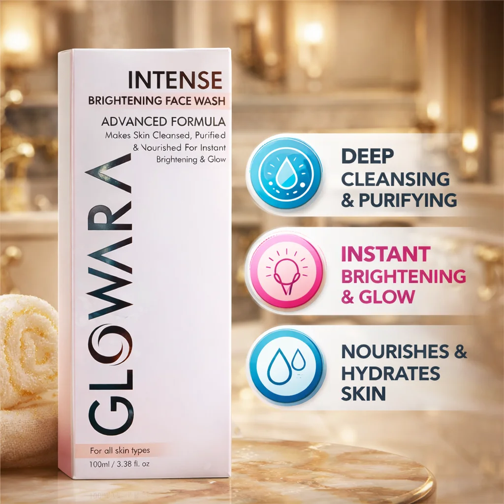 glowara intense brightening face wash